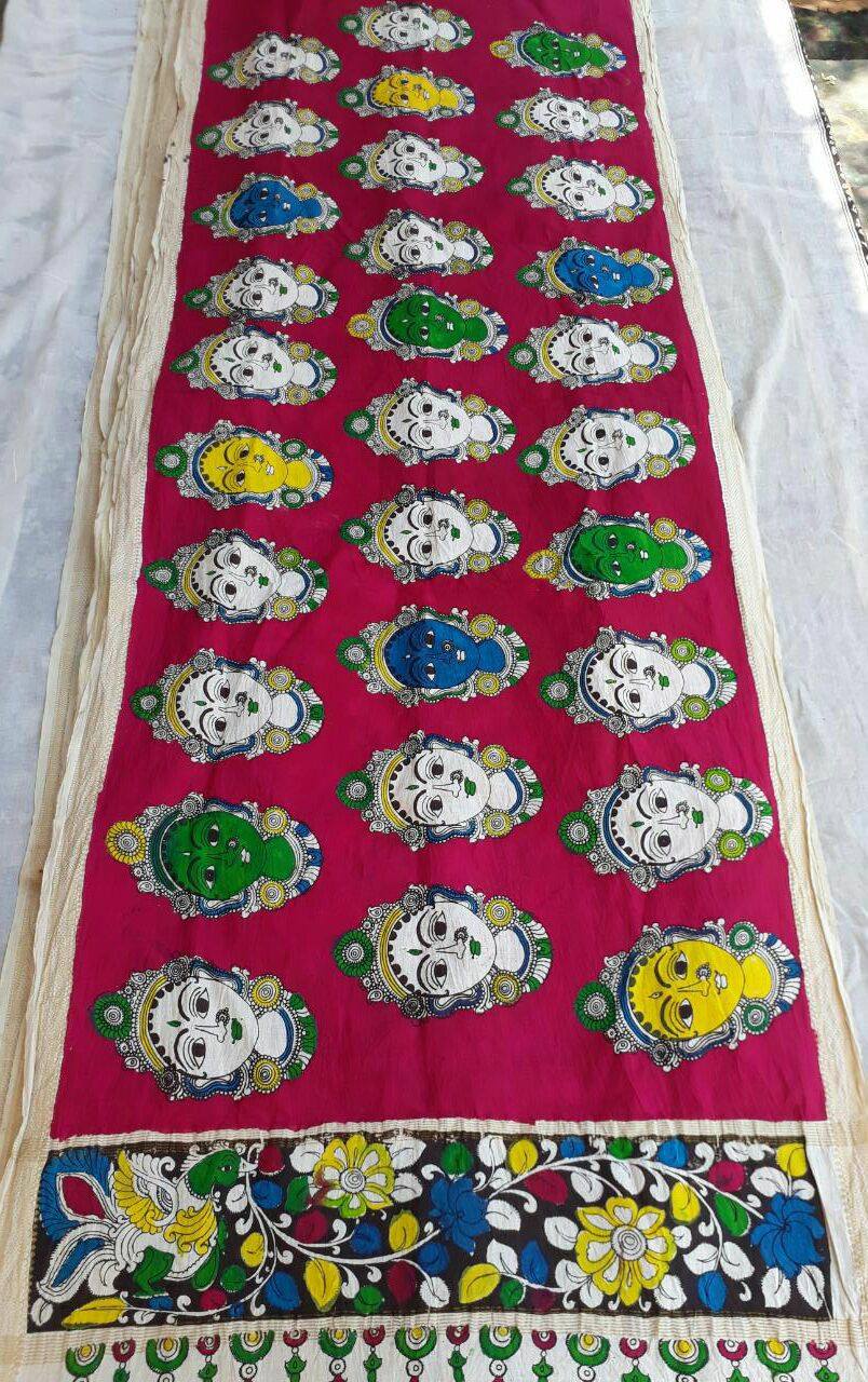Hand Painted Kalamkari duppatta