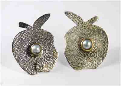 Sterling silver studs - Apple