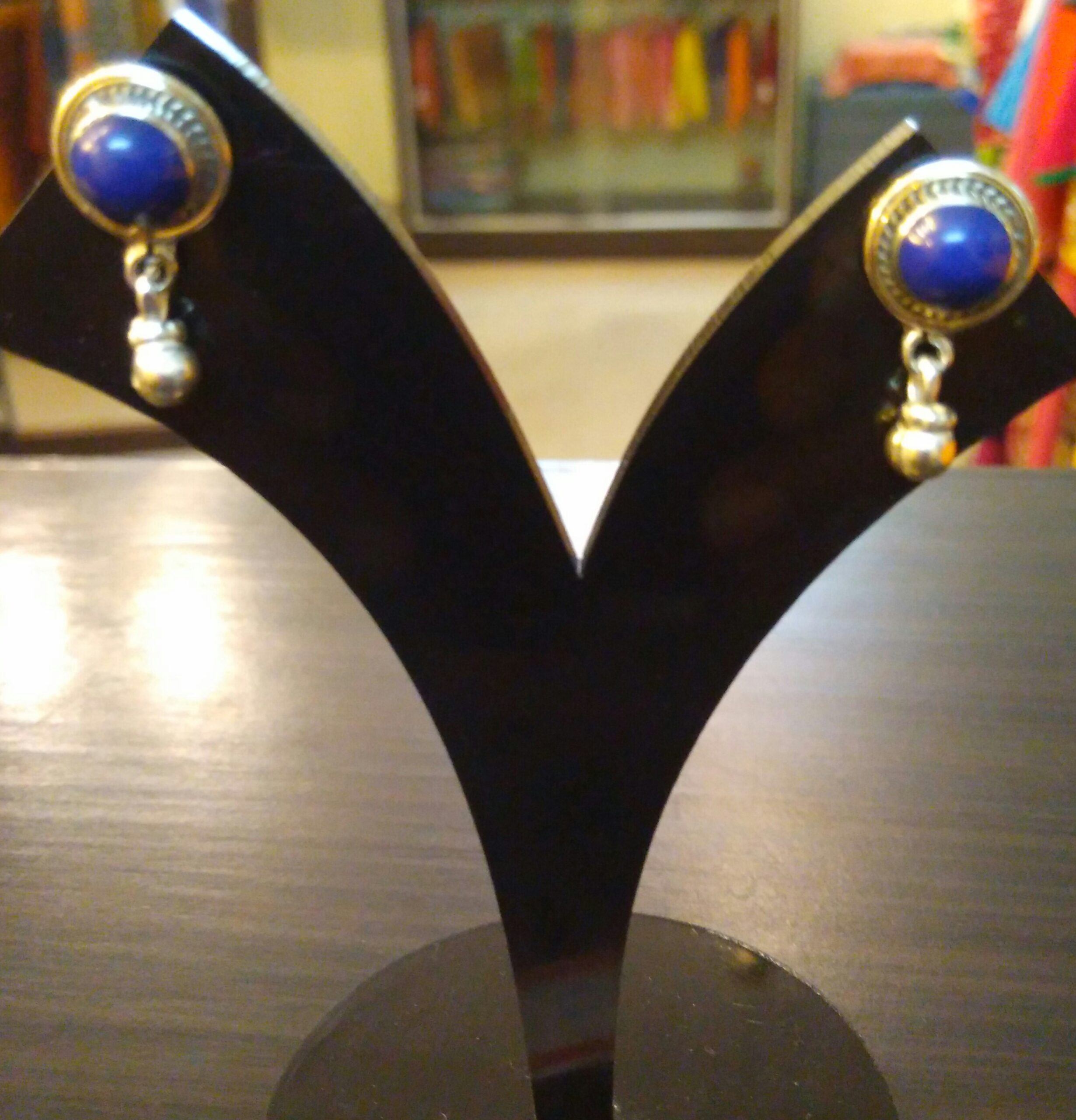 Silver stud with ghungroo