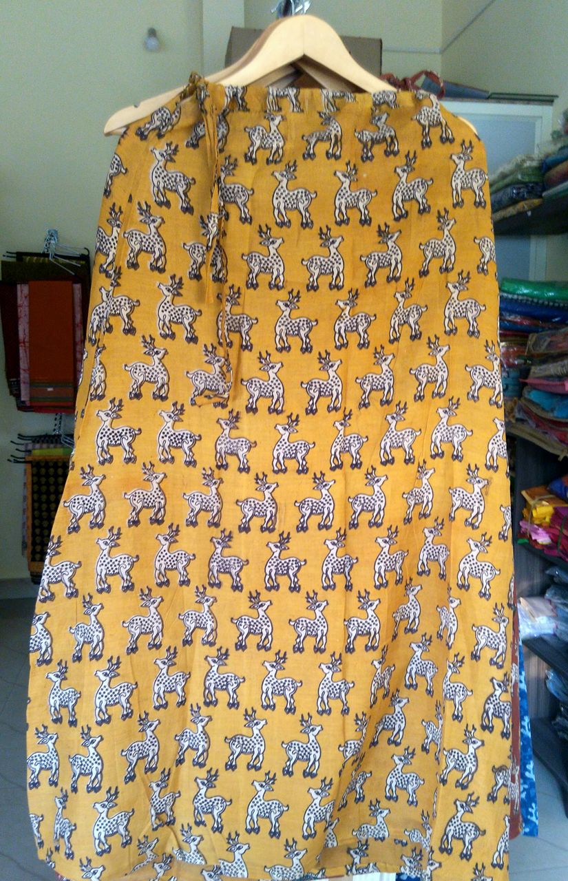 Kalamkari cotton silk skirt