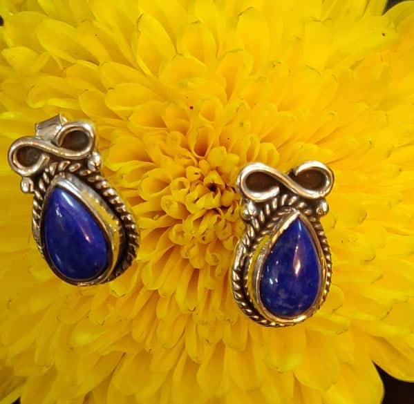 Pure Silver Lapiz studs