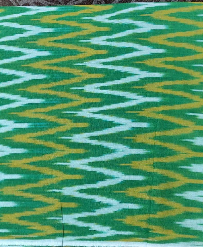 Ikkat Handloom Cotton Fabric - 1 meter