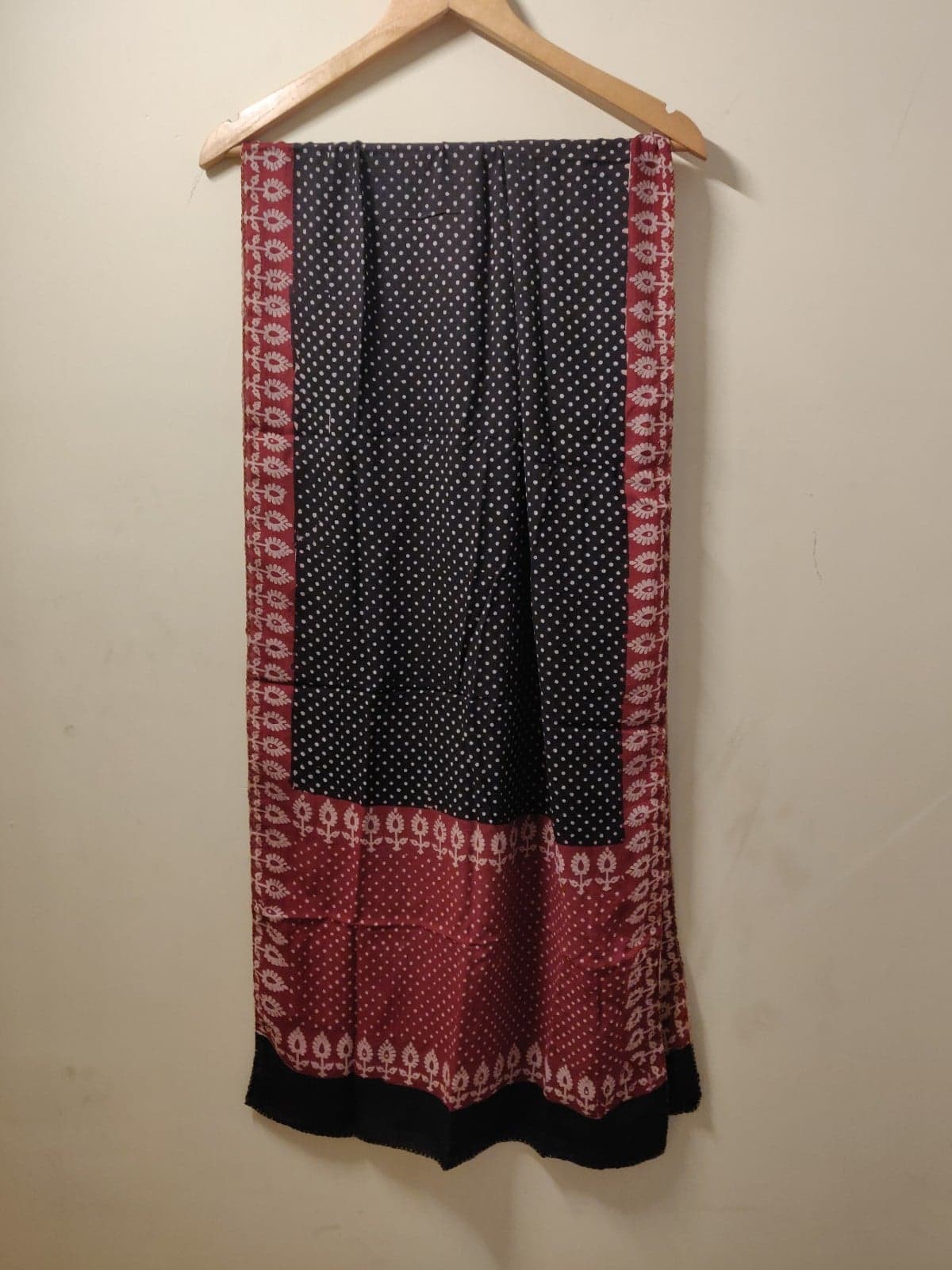 Natural dye hand block print modal stole
