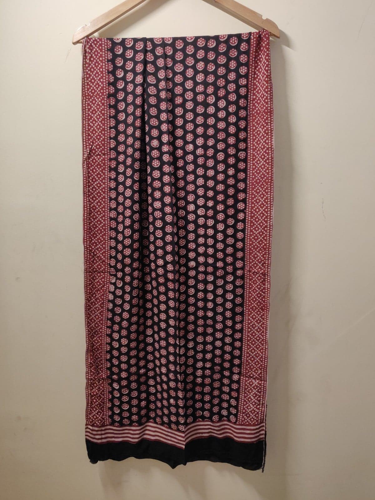 Natural dye hand block print modal stole