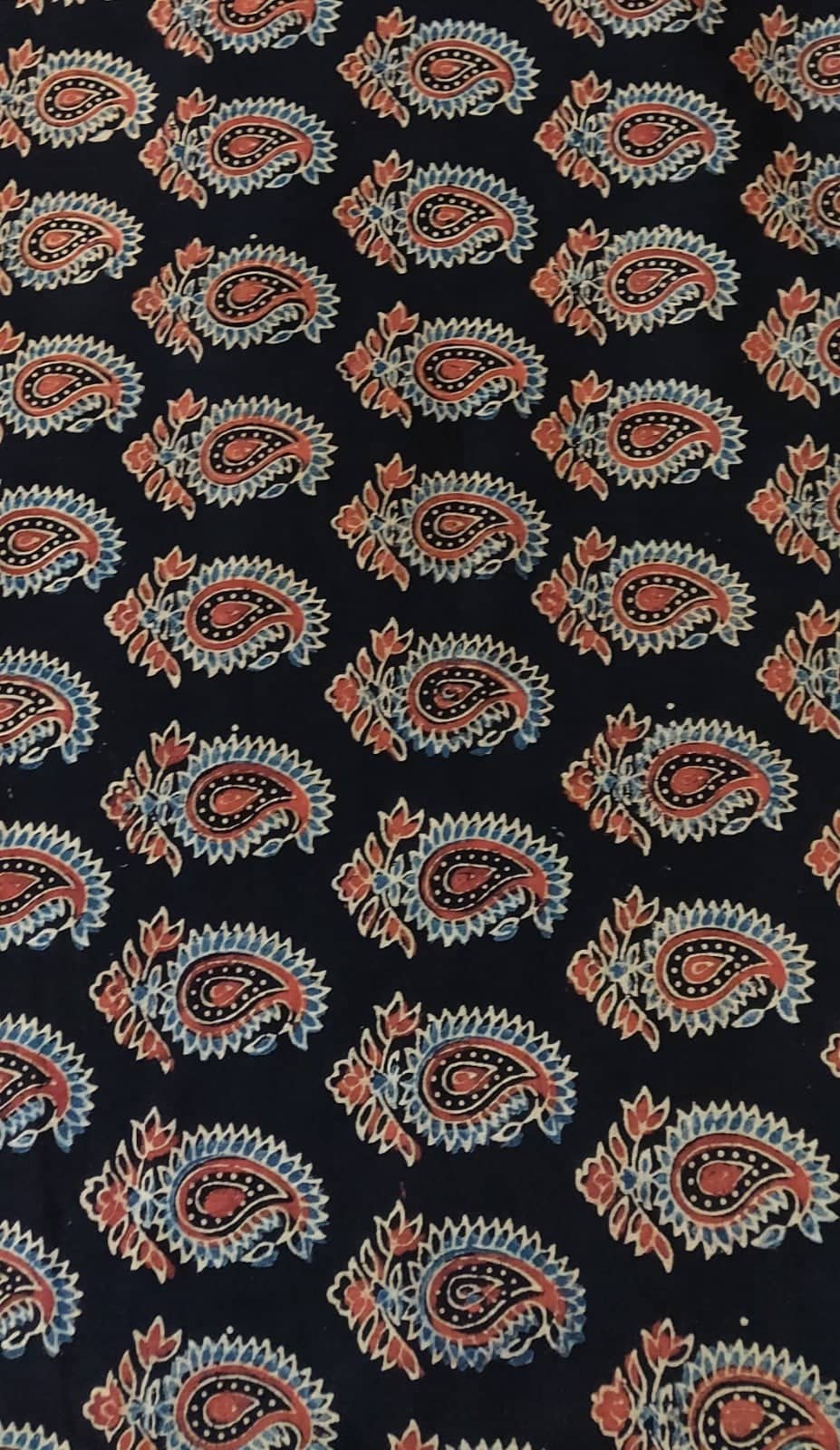 Ajrakh cotton fabric - 1 meter