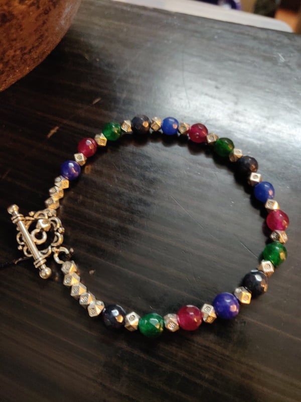 Semi precious beads bracelet