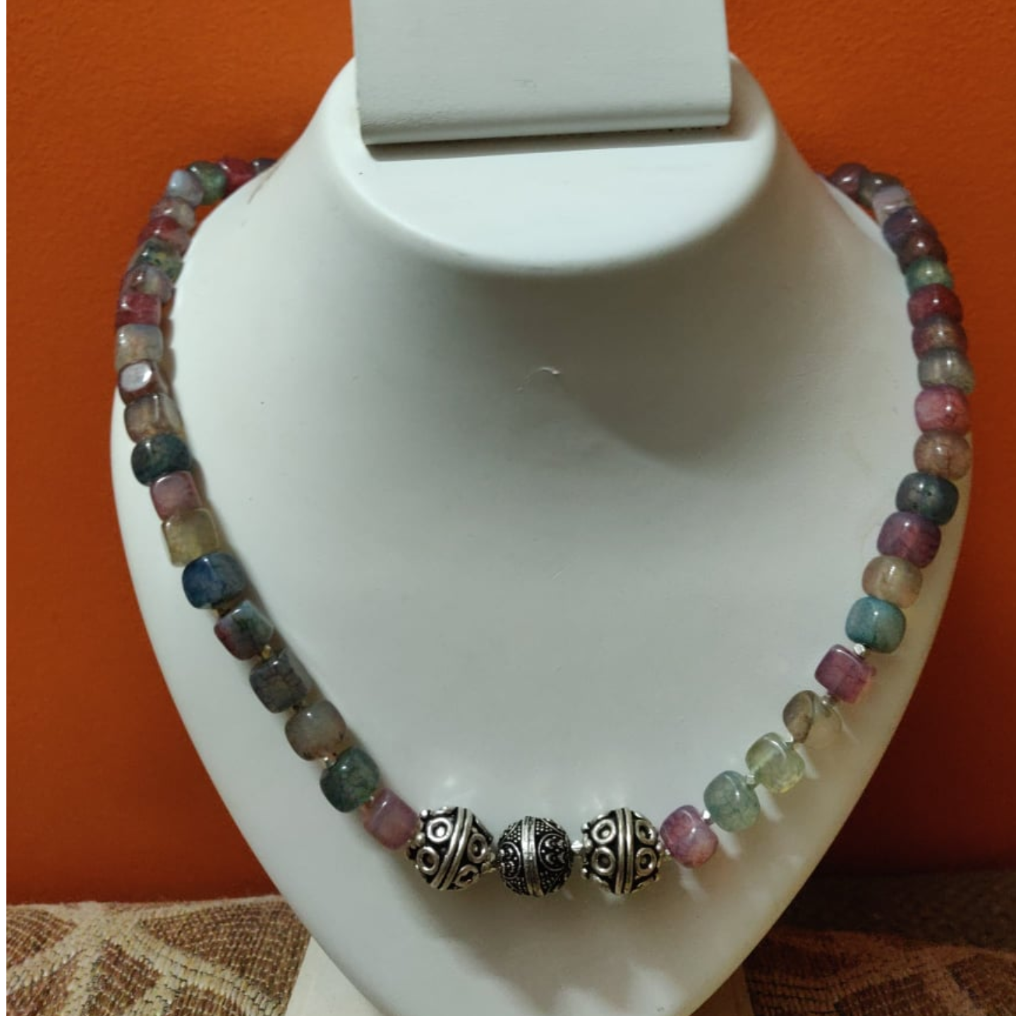 Multi colour Semi precious beads necklace