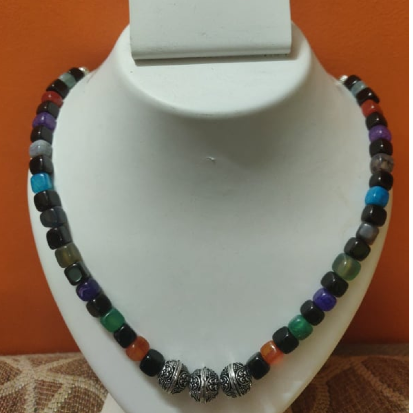 Multi colour Semi precious beads necklace