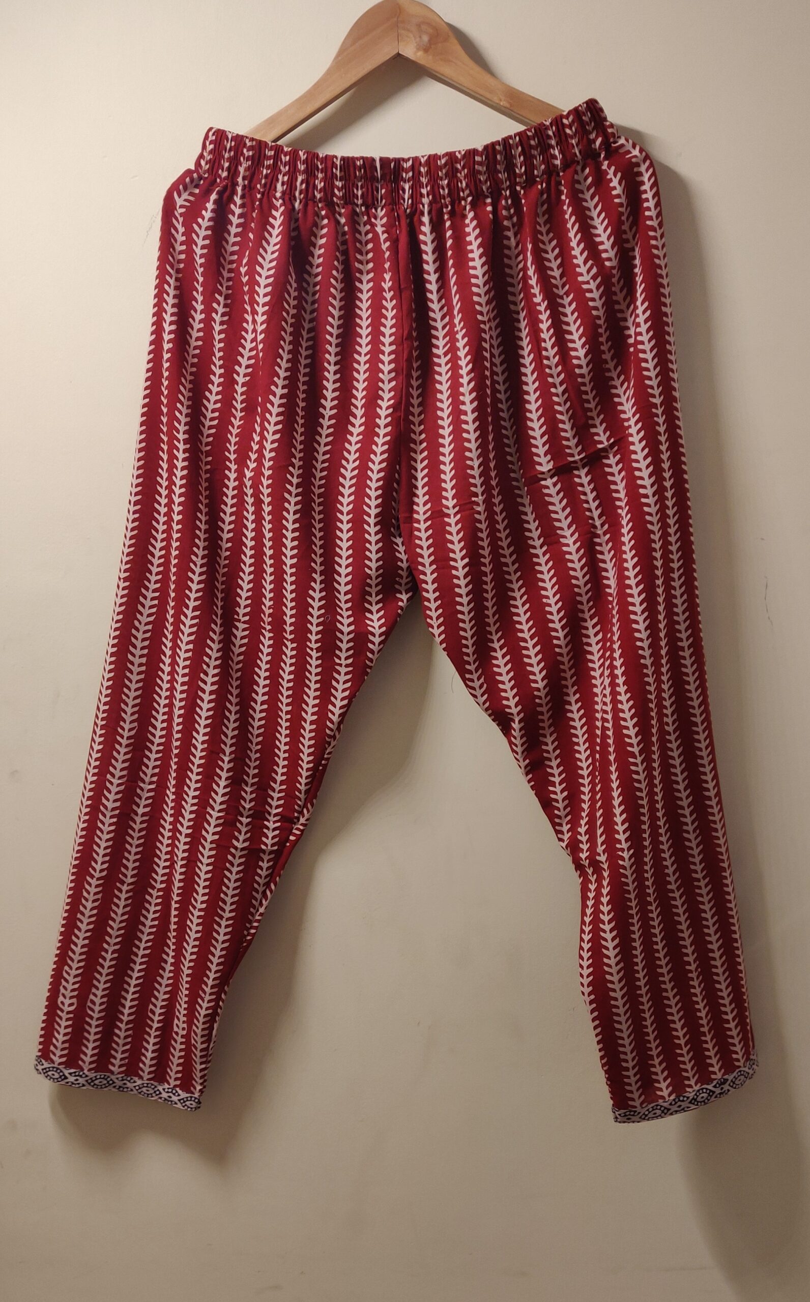 Cotton Bagh hand block print straight pant