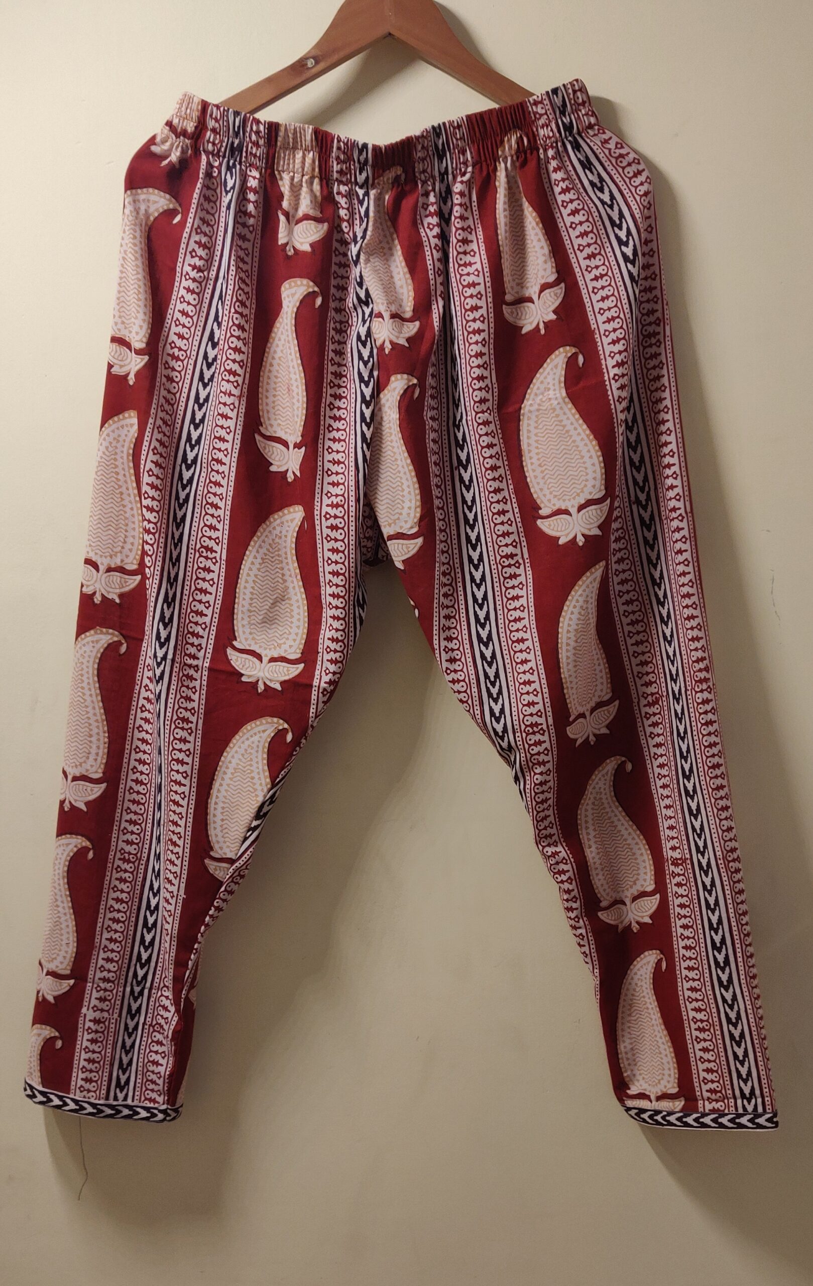Cotton Bagh hand block print straight pant