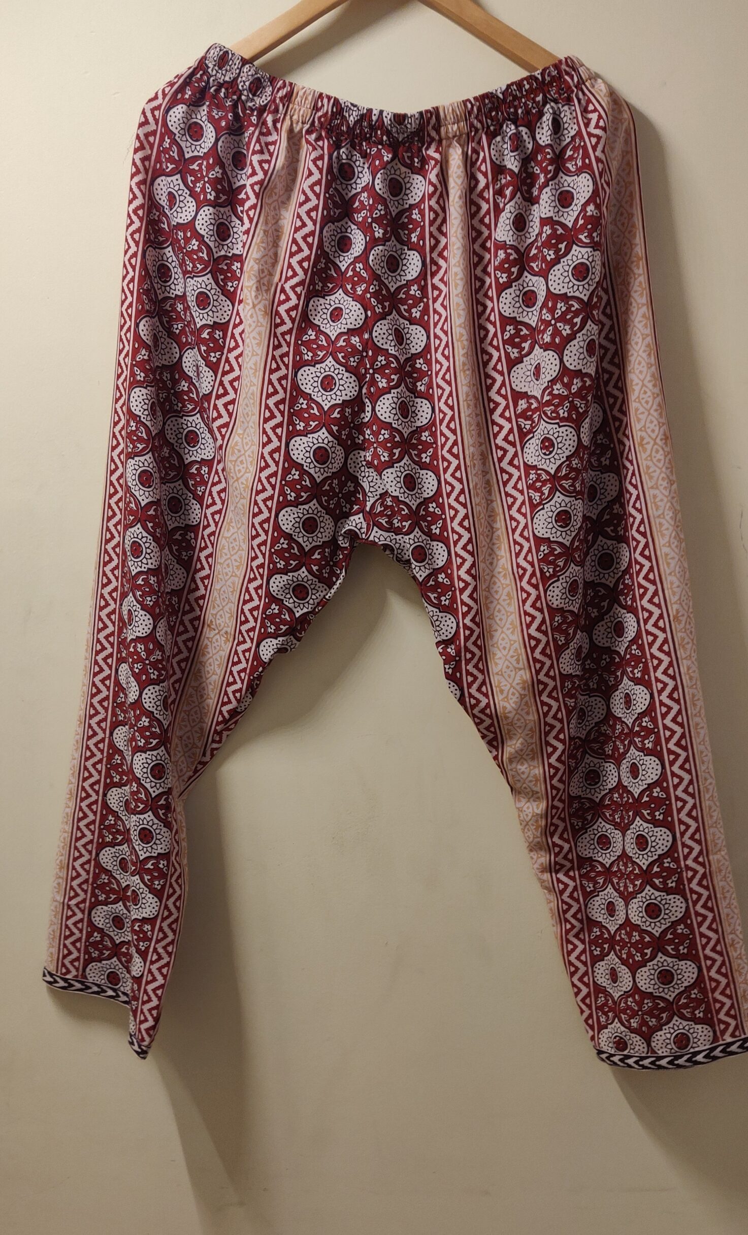 Cotton Bagh hand block print straight pant