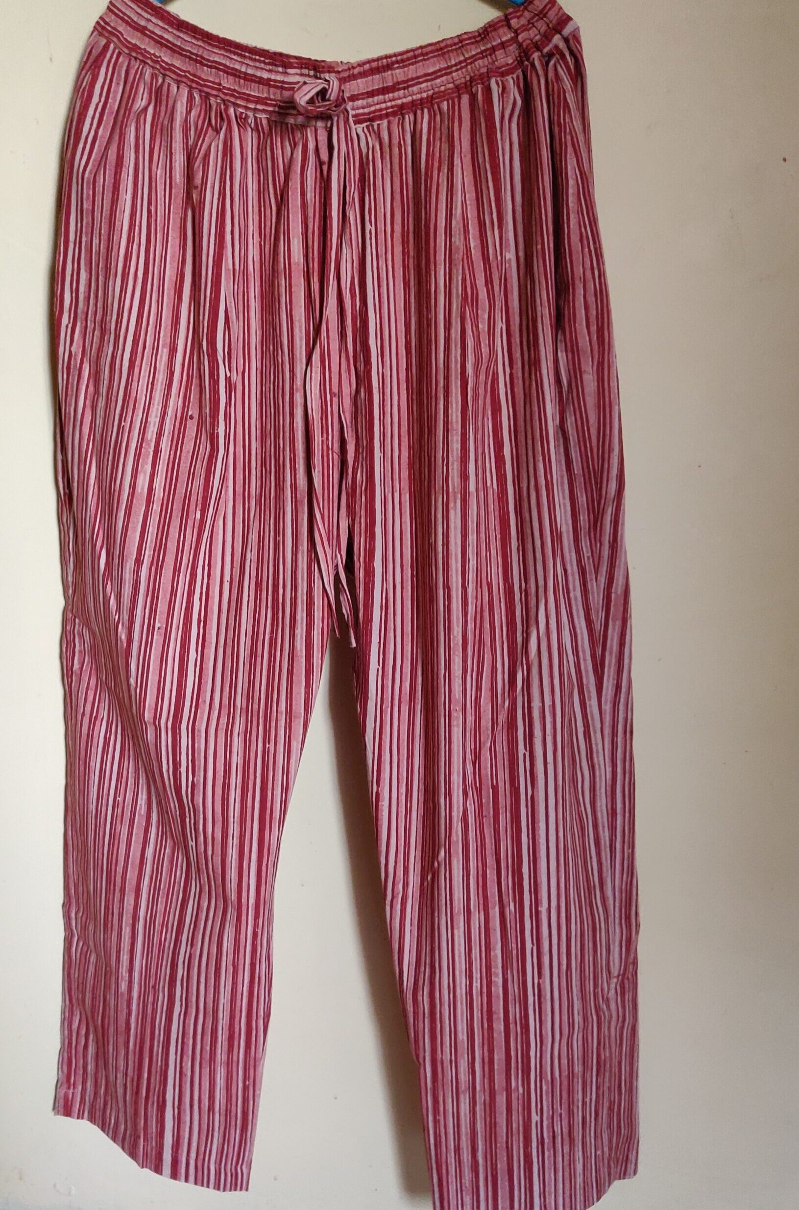 Cotton straight pants
