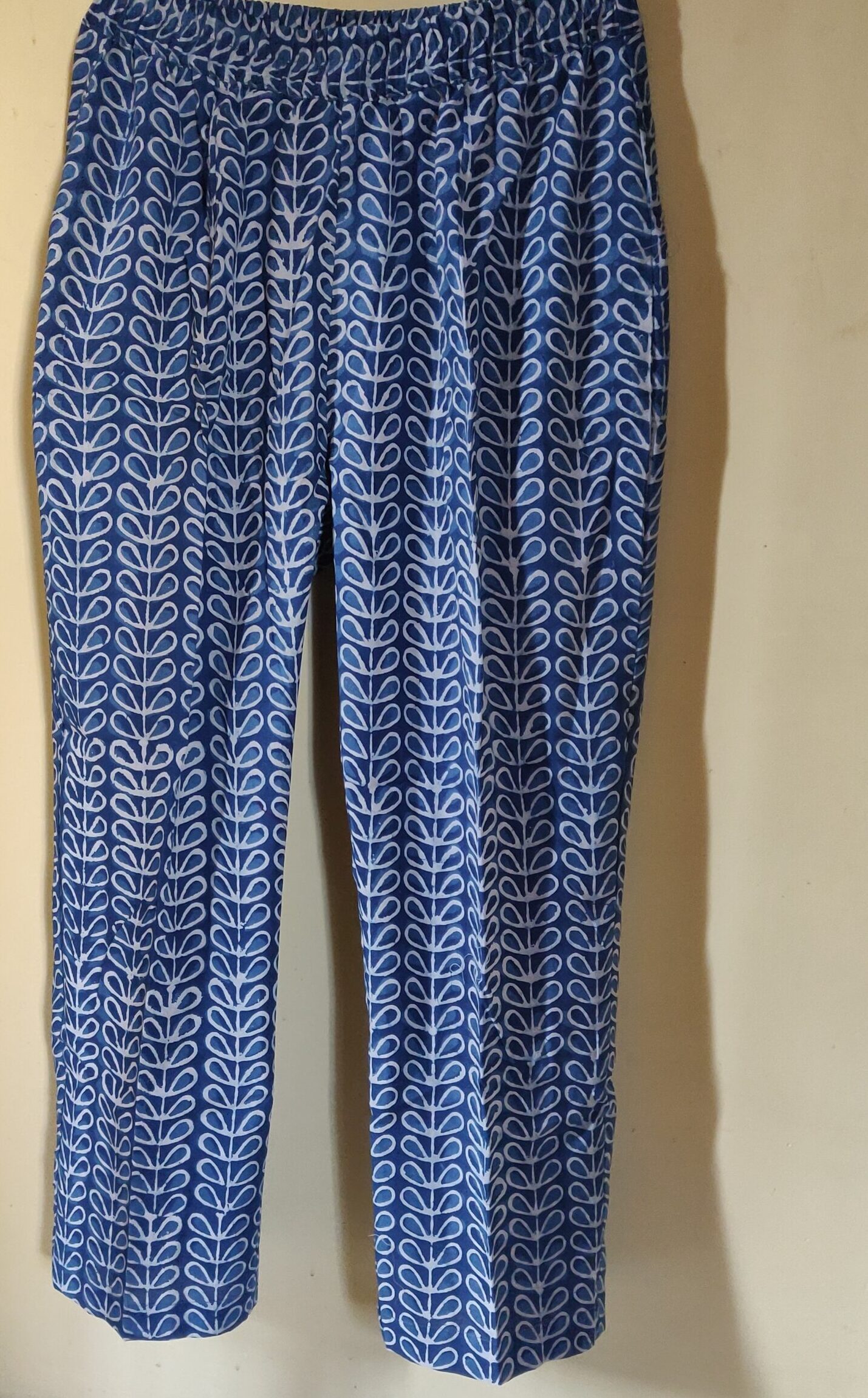 Cotton straight pants