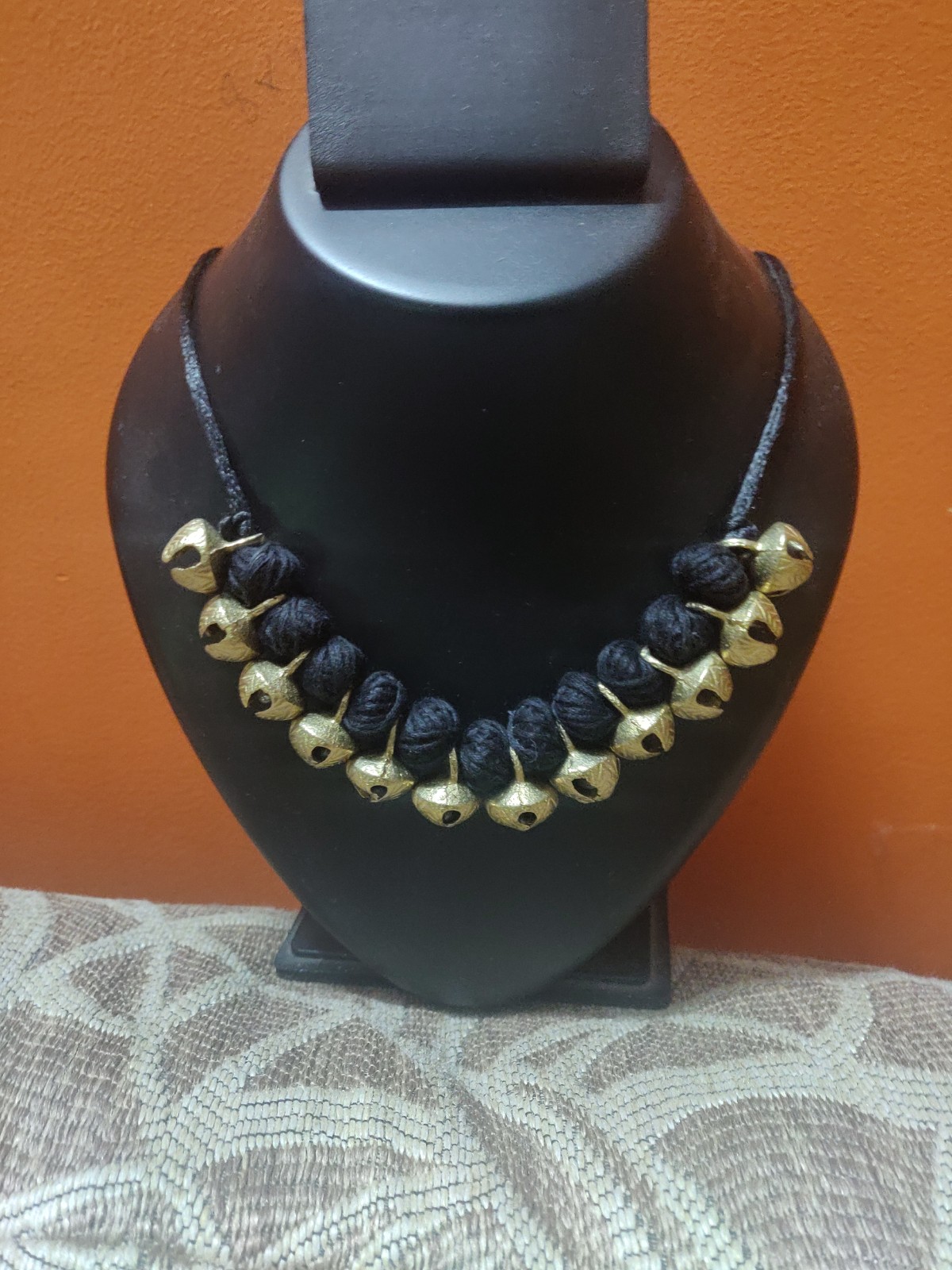 Black Cotton balls and Gunghroo necklace