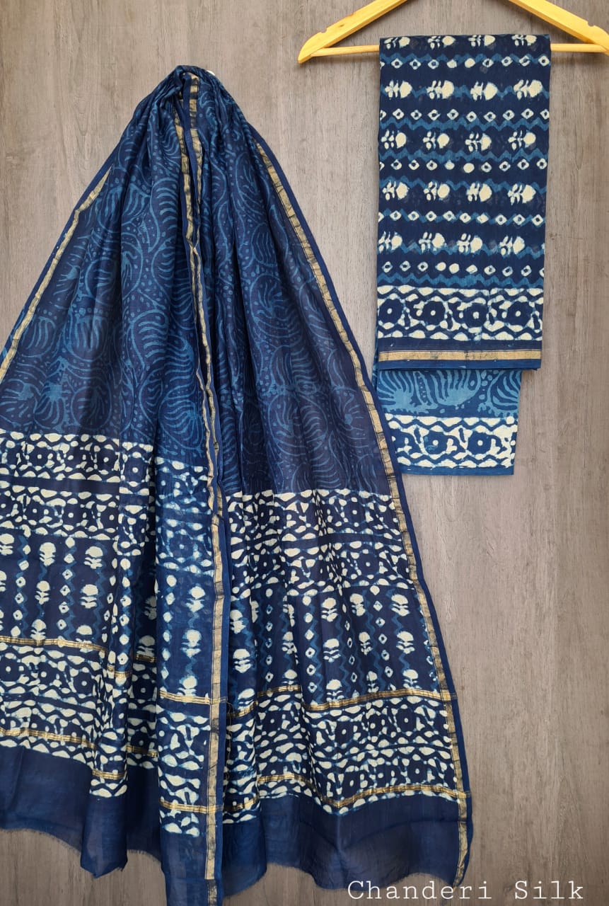 Chanderi cotton silk dress Material
