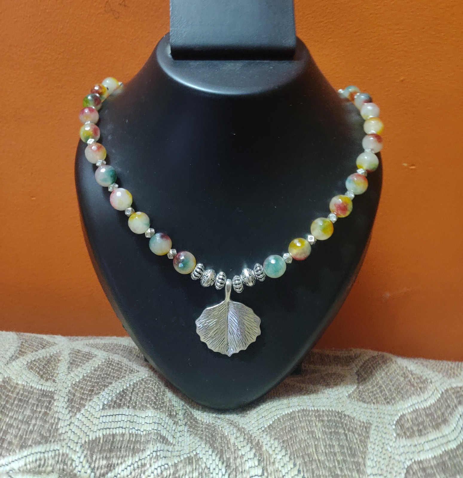 Semi precious shaded beads necklace