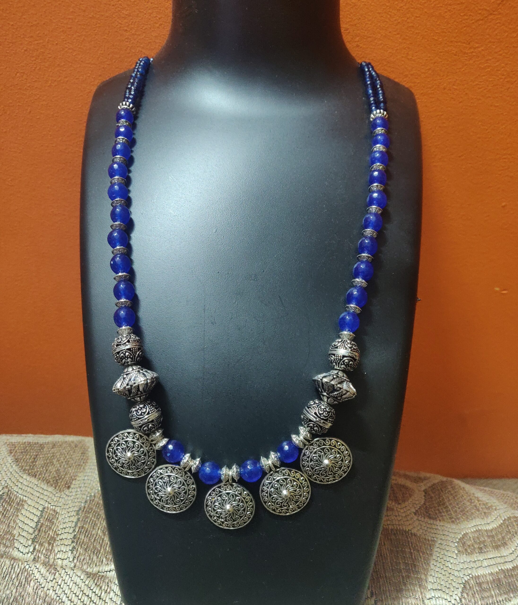 Semi precious beads with GS charms and beads