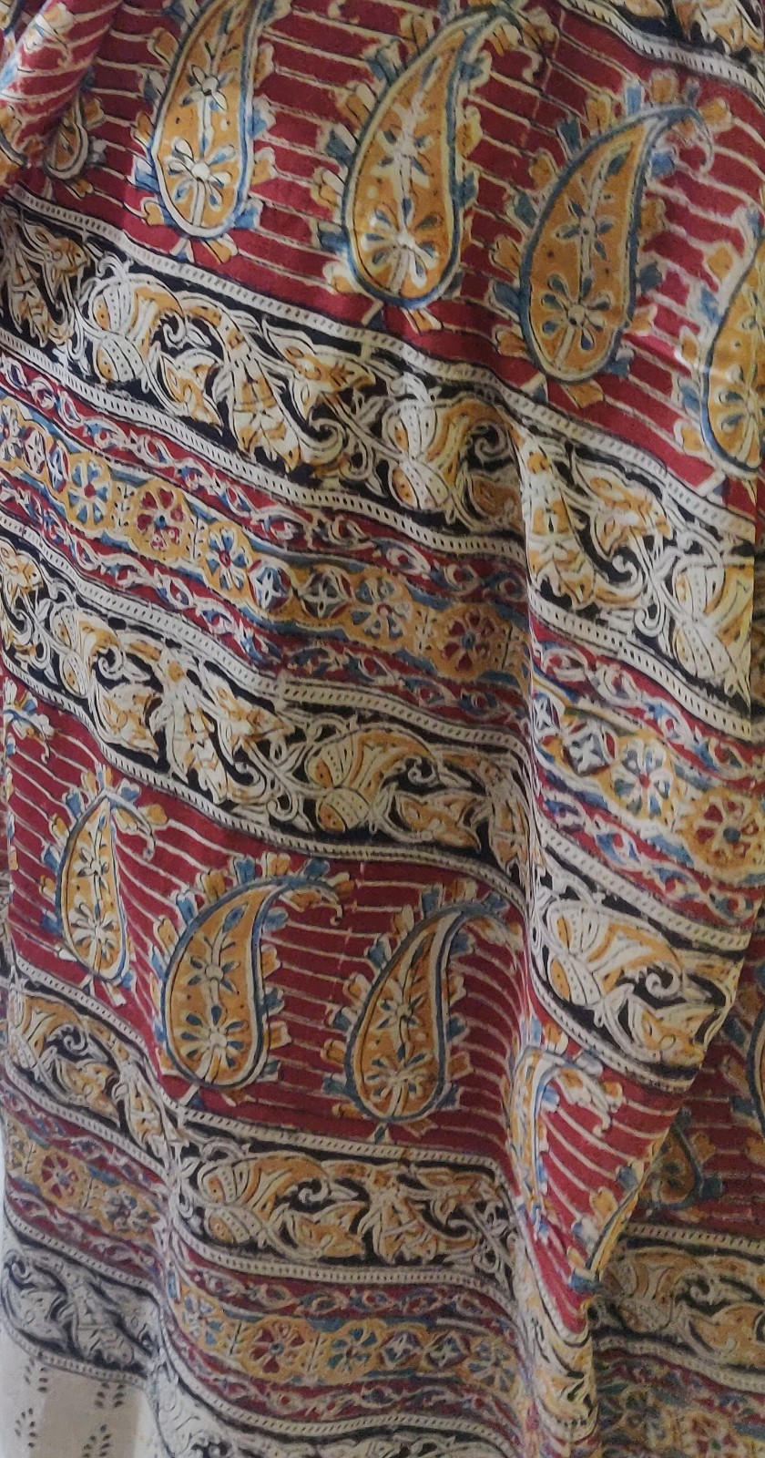 Kalamkari print cotton saree with blouse - Image 3
