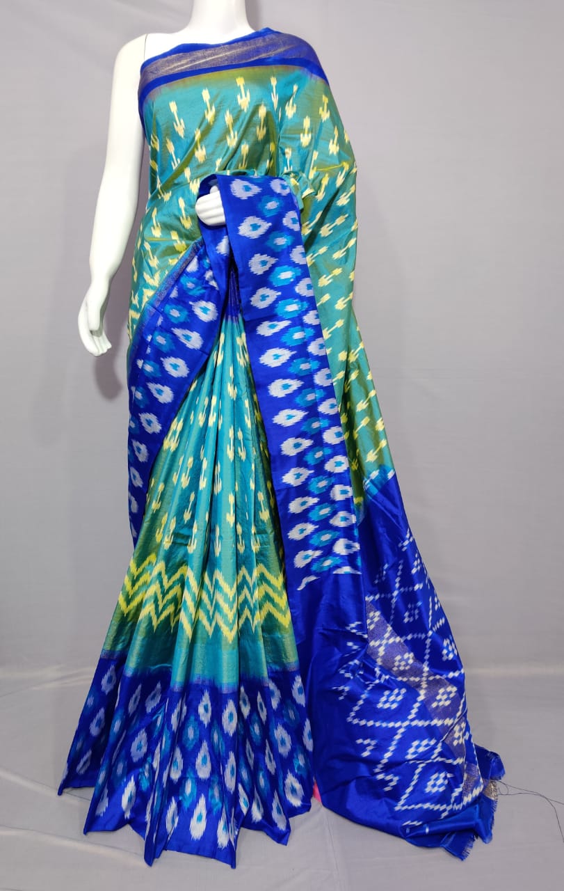 Pochampally ikkat Handloom pure silk saree with blouse