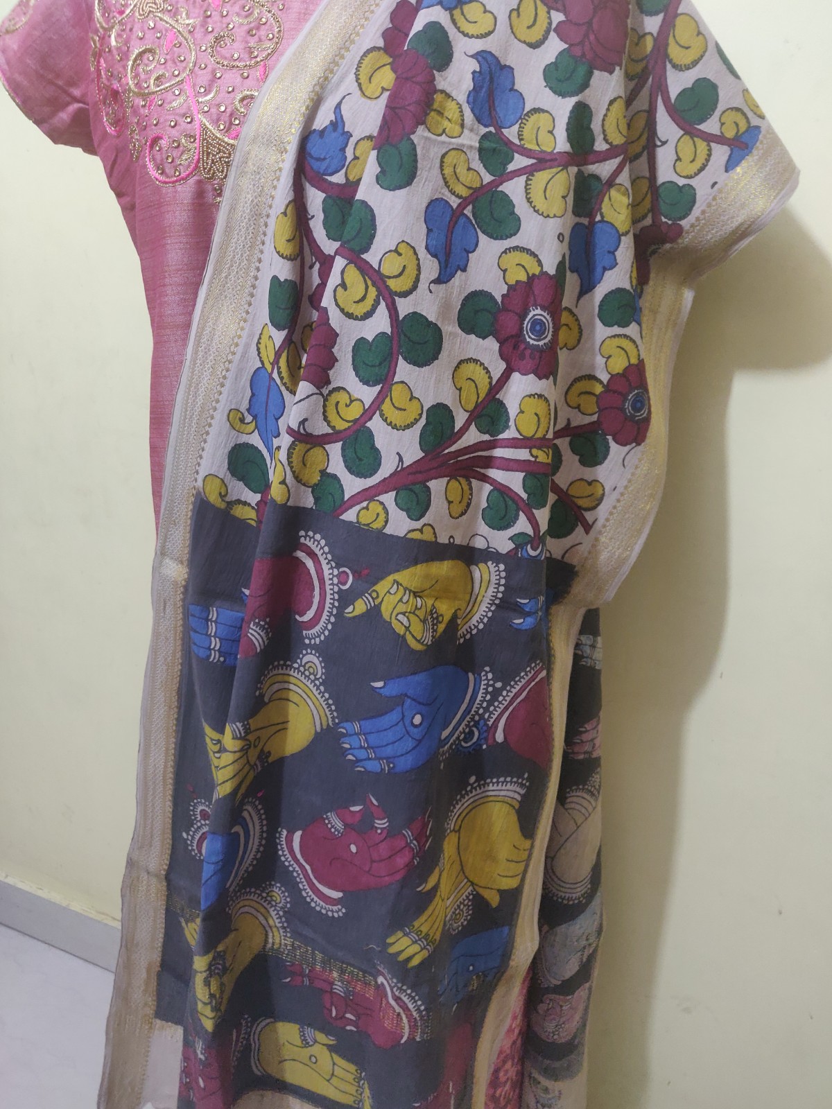 Hand Painted Kalamkari duppatta