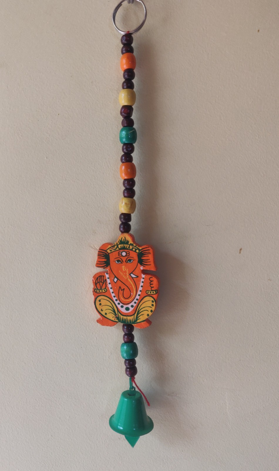 Handmade wooden beads and Ganesha pendant string
