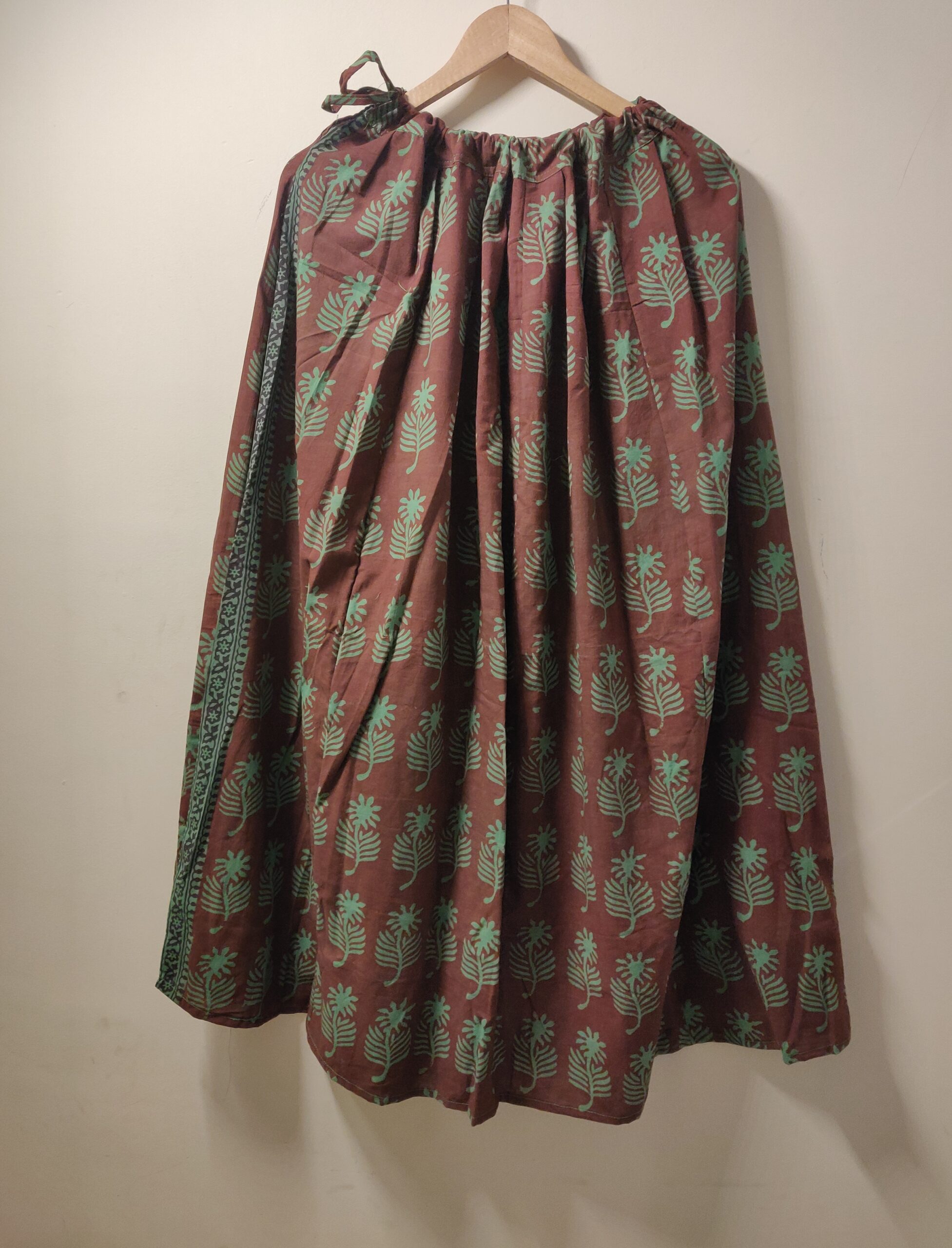 Bagh hand block print cotton skirt