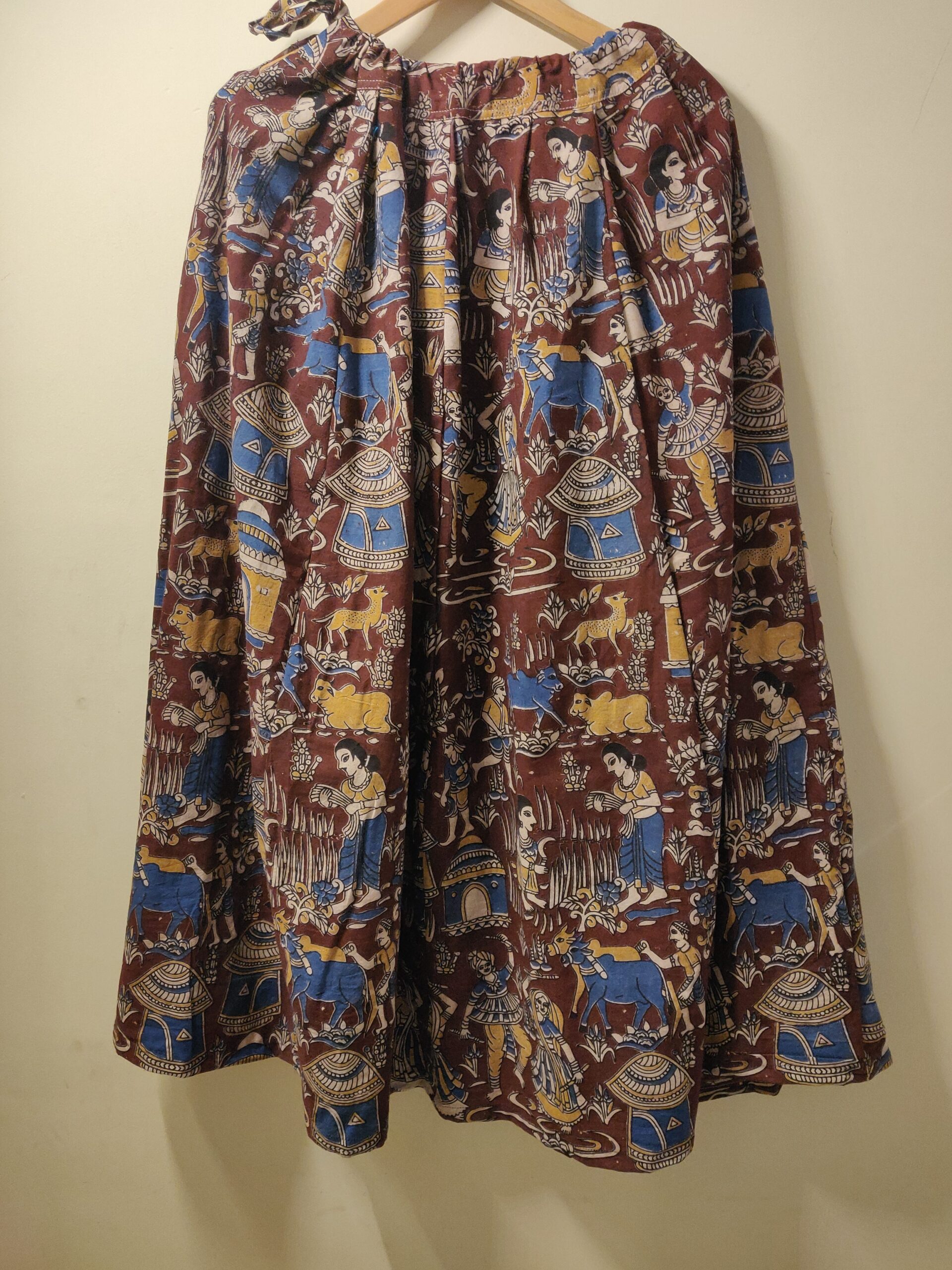 Kalamkari print cotton skirt