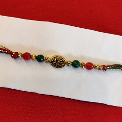 Handmade Rakhi with semi precious beads