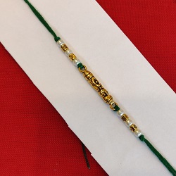 Handmade Rakhi with antique and semiprecious beads