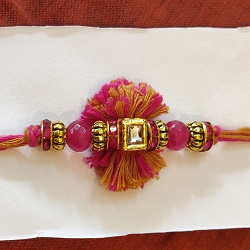 Thread and antique beads Rakhi