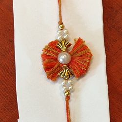 Thread and antique beads Rakhi