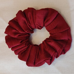 Scrunchies in plain cotton silk cloth - set of 2