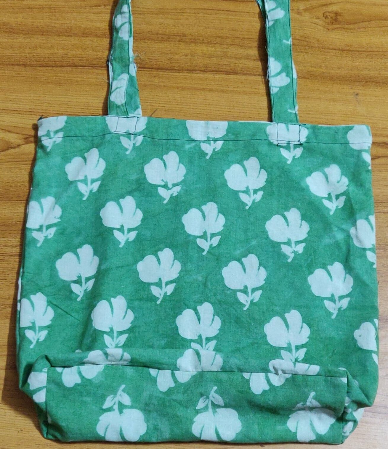 Block print mul cotton fabric tote bag