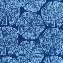 Indigo block print on cotton fabric - 1 meter