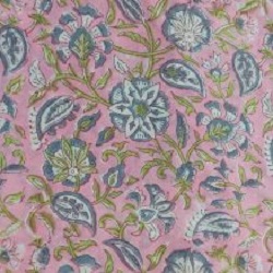 Block print on cotton fabric - 1 meter