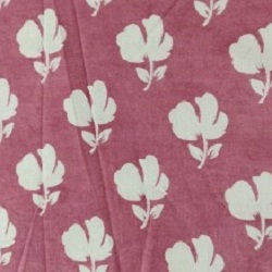 Block print on cotton fabric - 1 meter