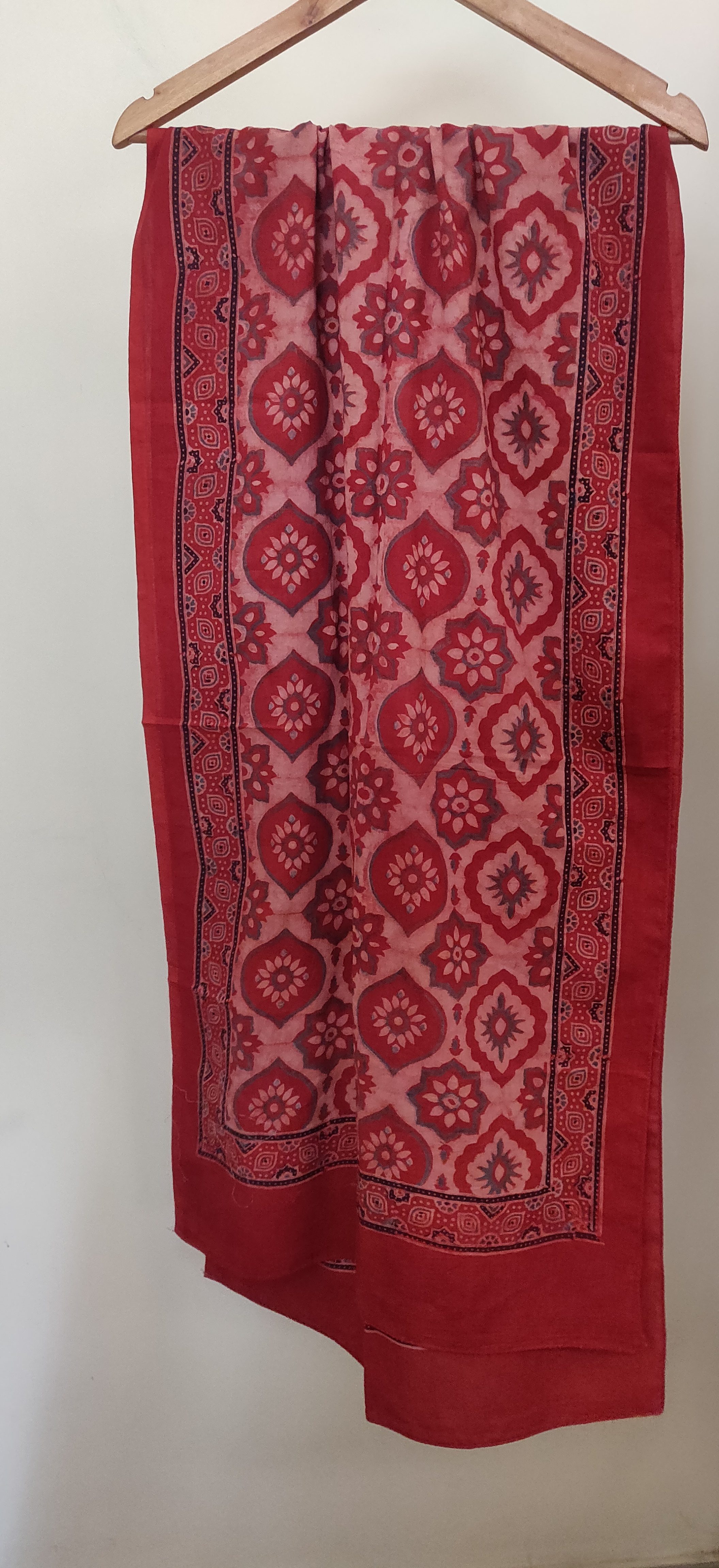 Ajrakh hand block print cotton stole