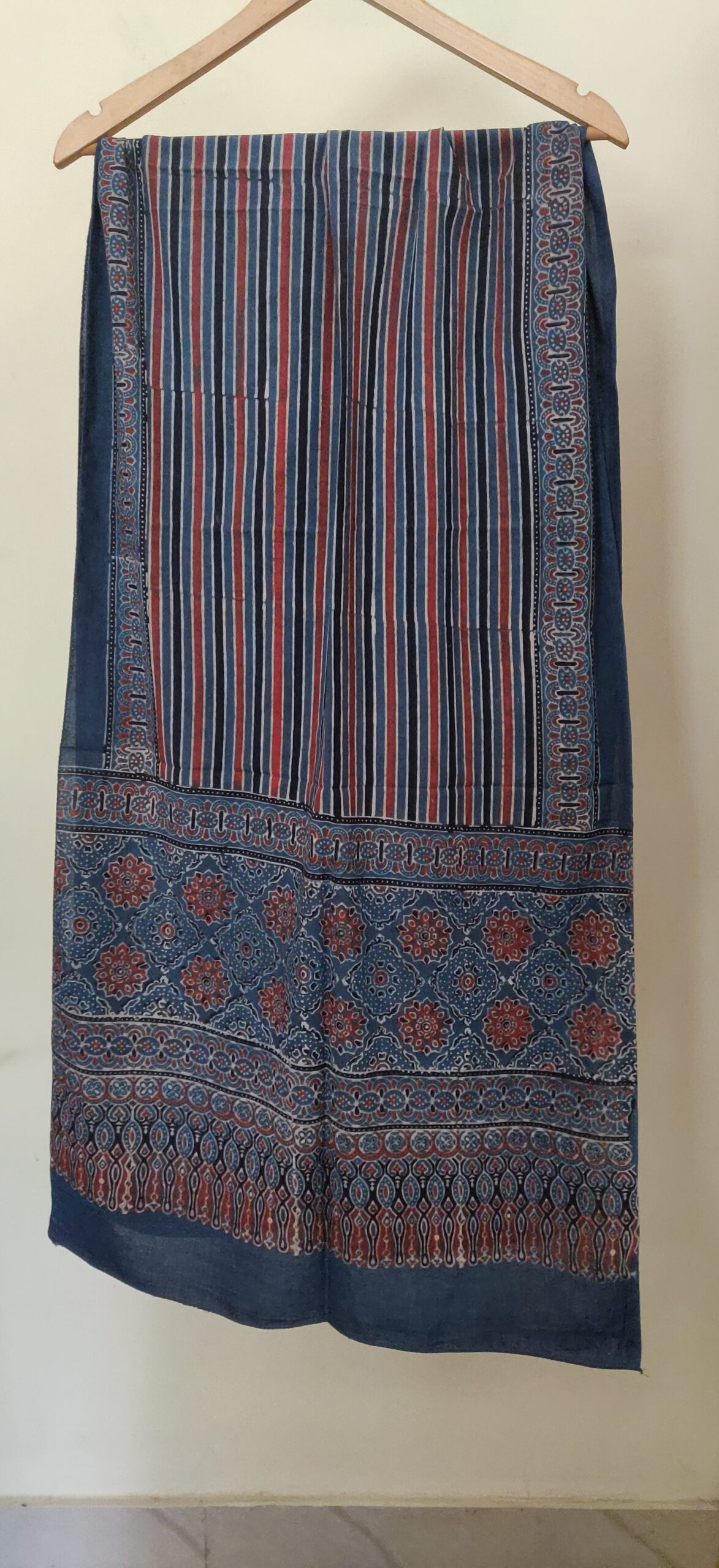 Ajrakh hand block print cotton stole