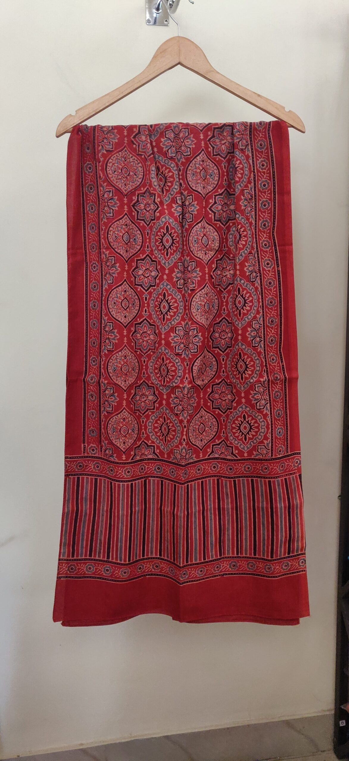 Ajrakh hand block print cotton stole