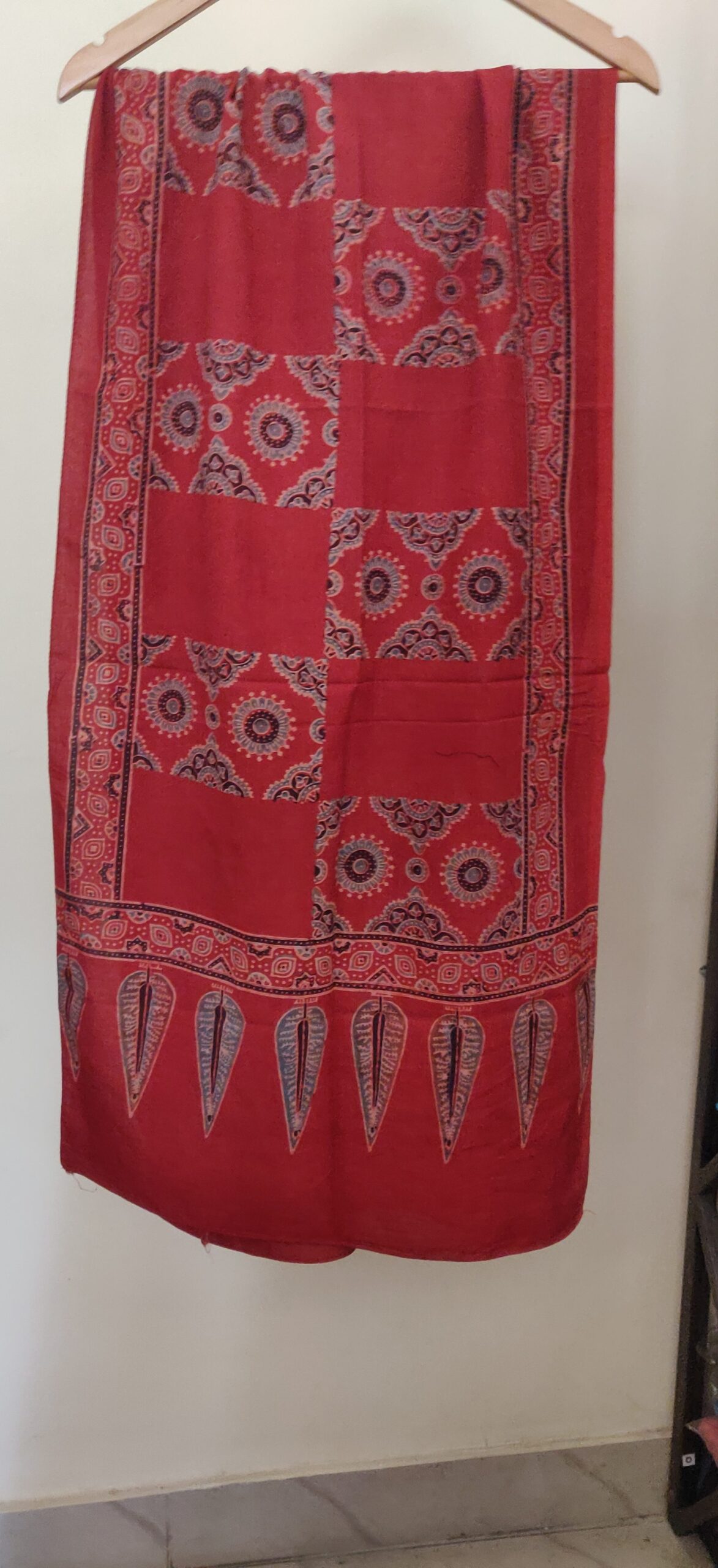 Ajrakh hand block print cotton stole