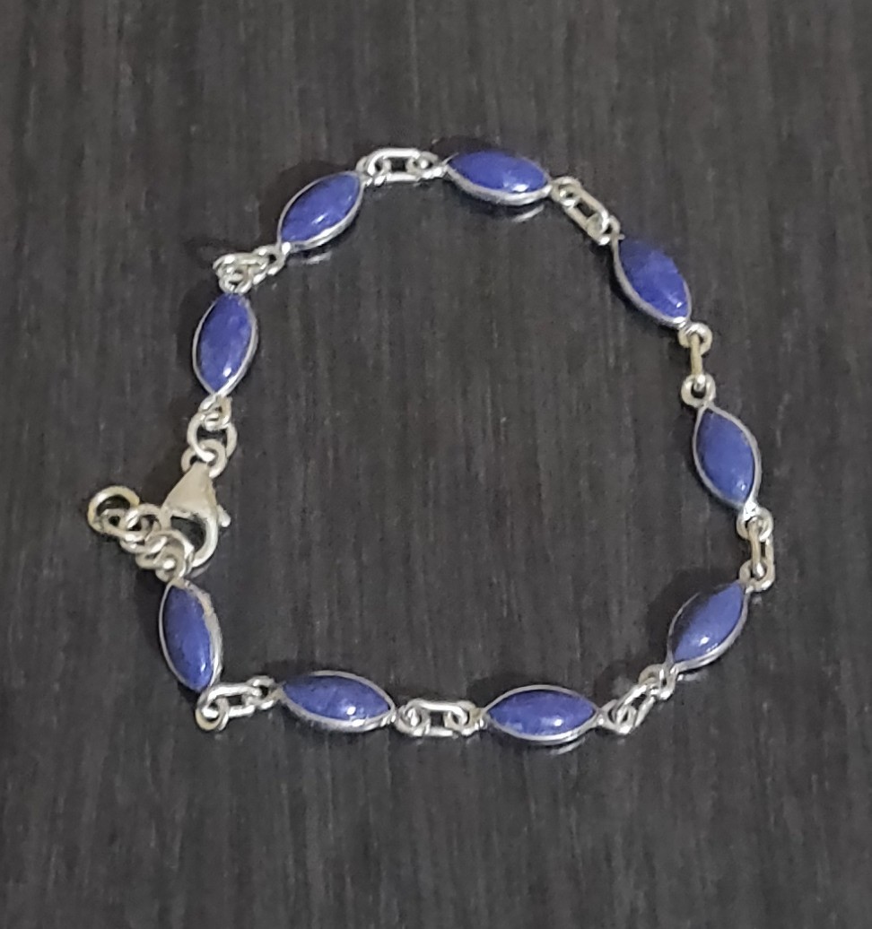 Pure silver Lapiz bracelet