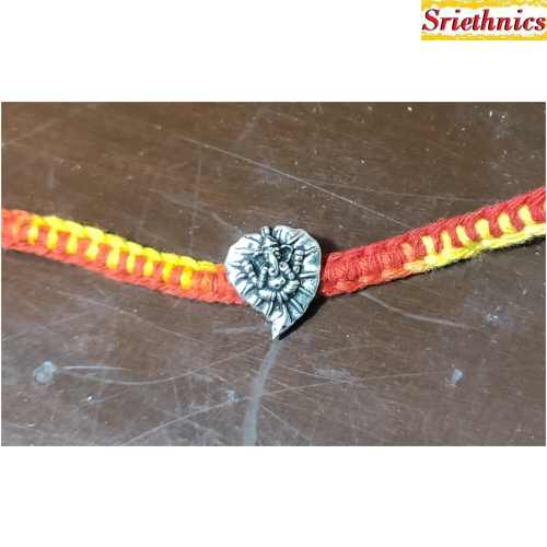 Silver Ganesha  rakhi