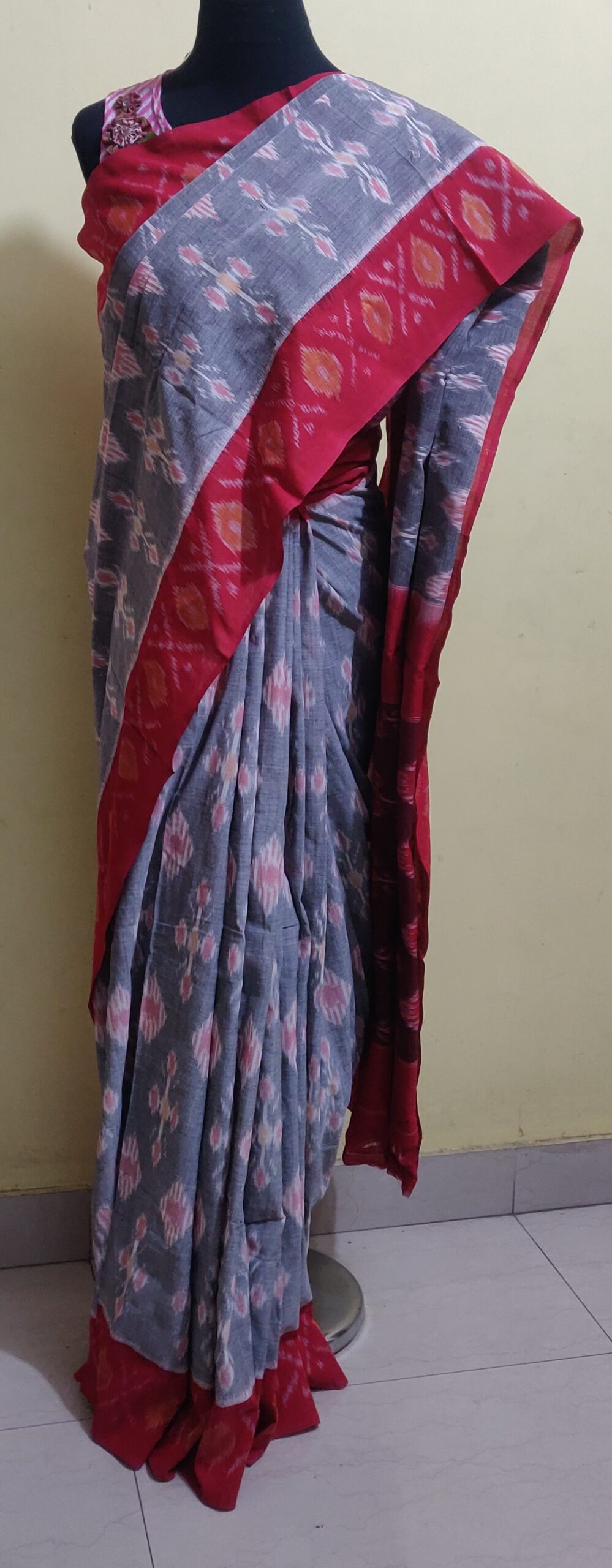 Handloom Ikkat cotton saree