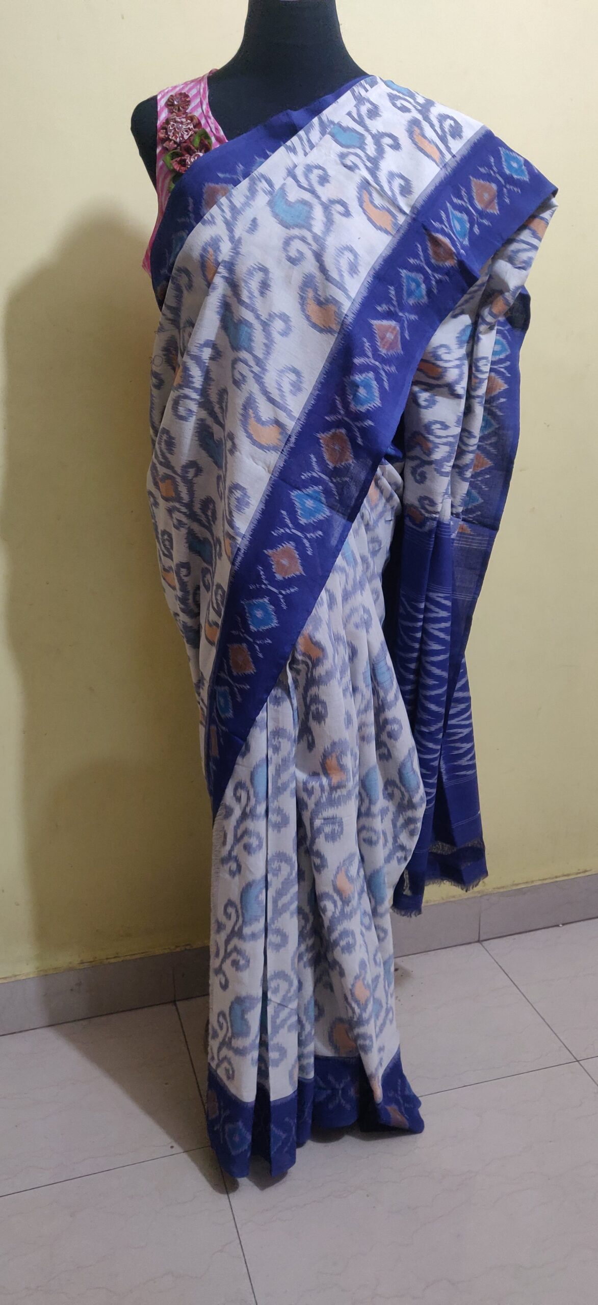 Handloom Ikkat cotton saree