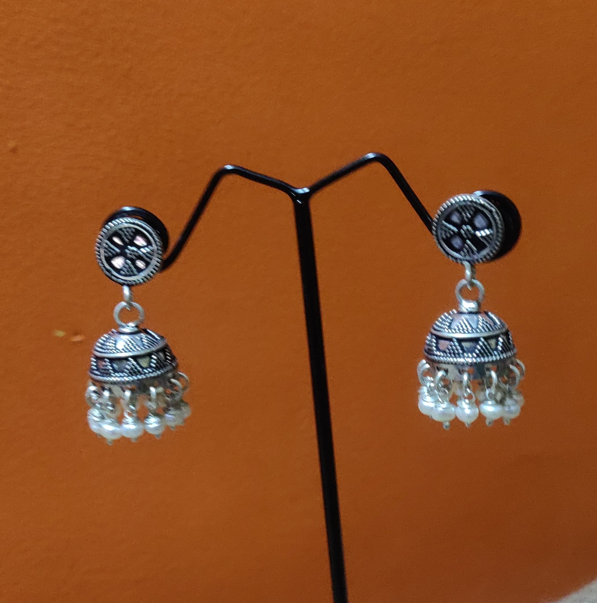 Silver plain jumkas