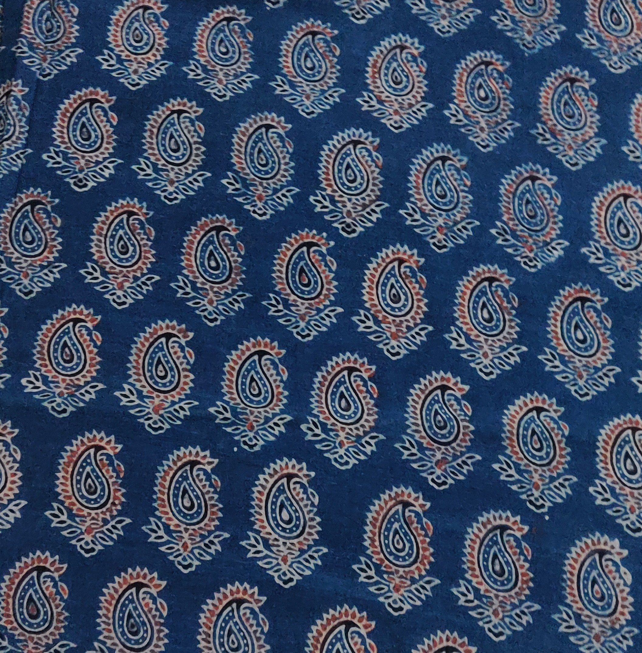 Ajrakh cotton fabric - 1 meter