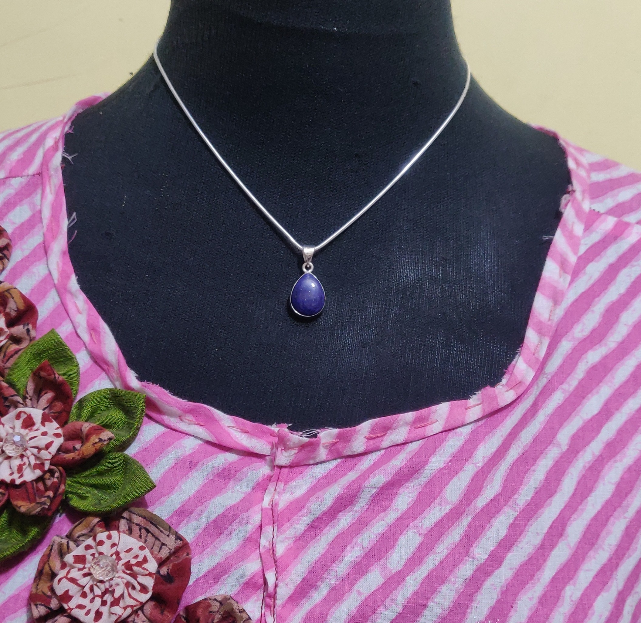 Silver Lapis Lazuli Pendant