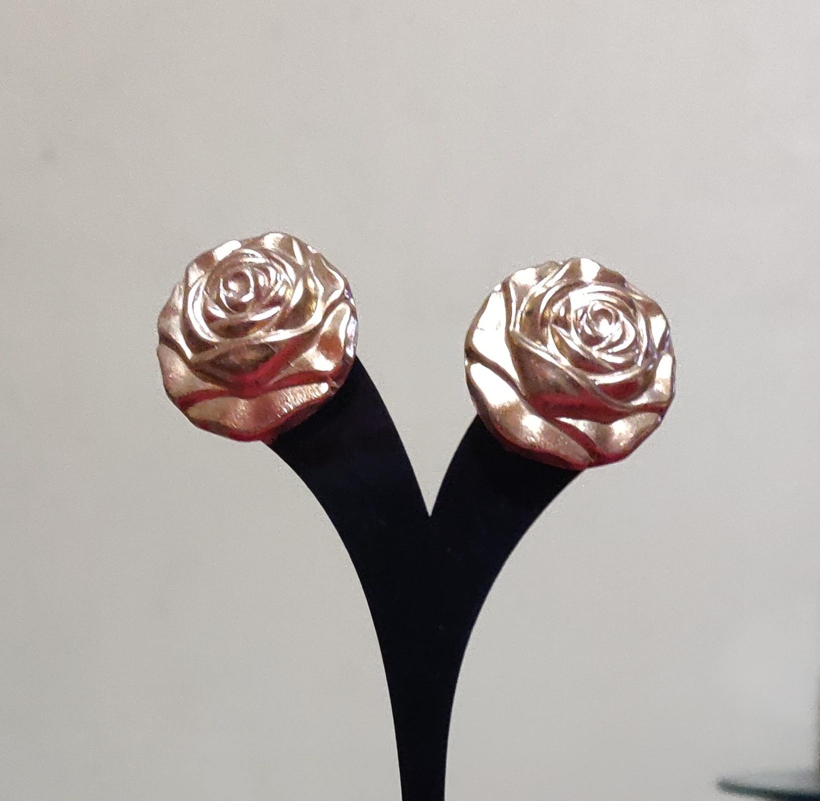 Gold plated pure silver earrings