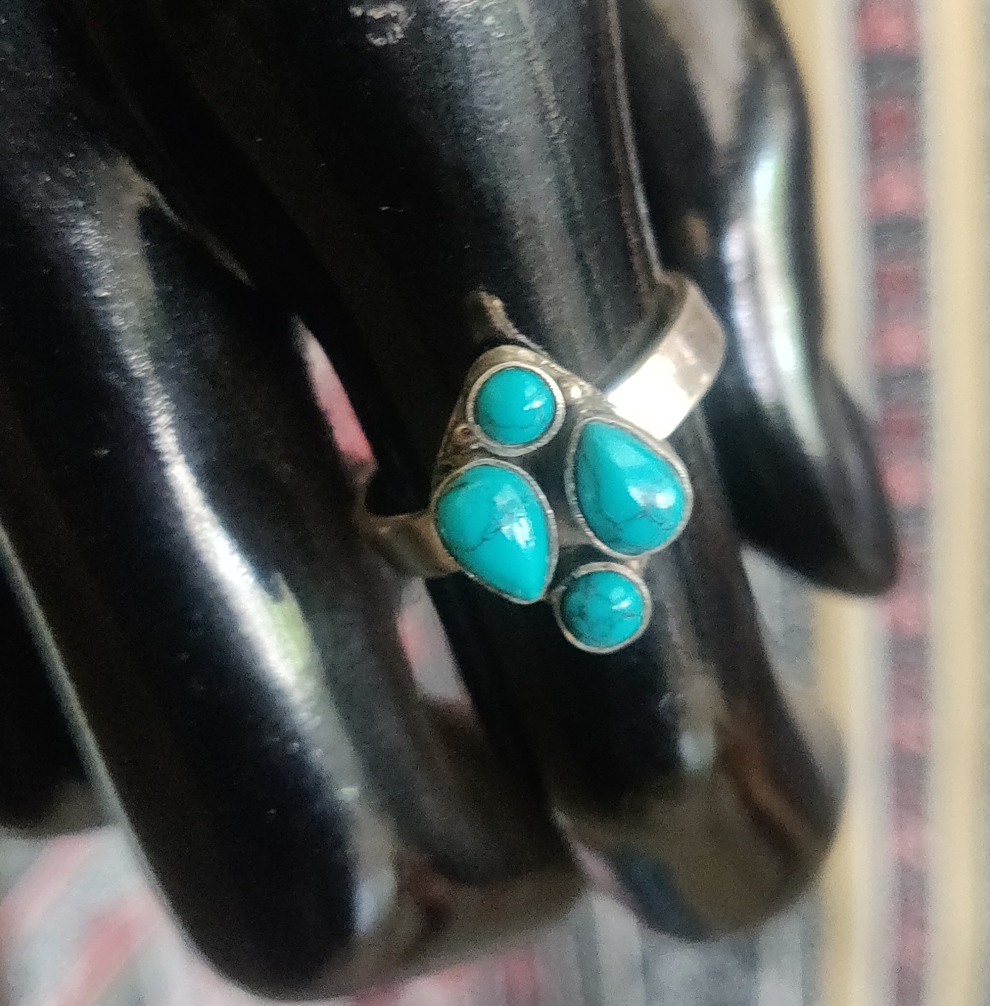 925 Pure silver Turquoise finger ring
