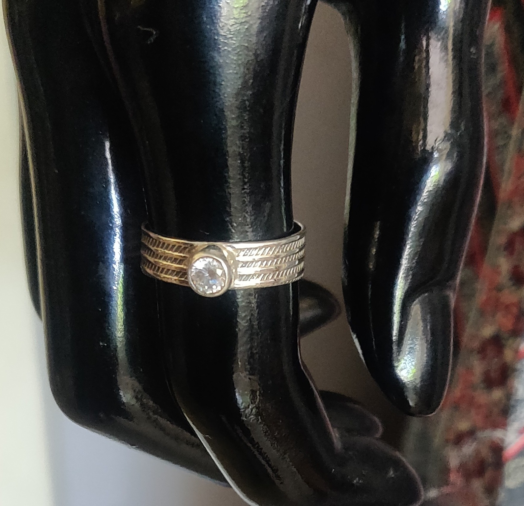 925 Pure silver white stone finger ring
